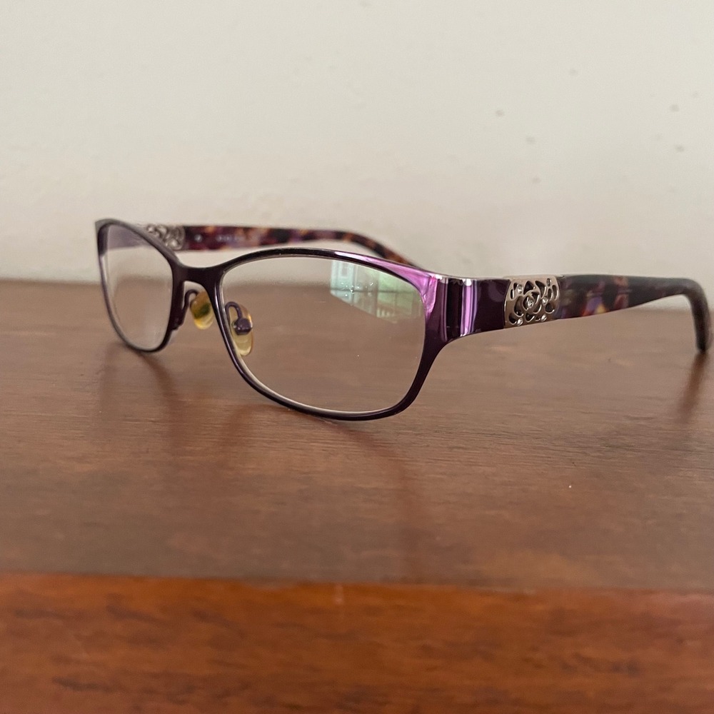 Kay Unger K143 Eyeglasses Purple Tortoiseshell FRAMES ONLY Tortoise 52-17-135